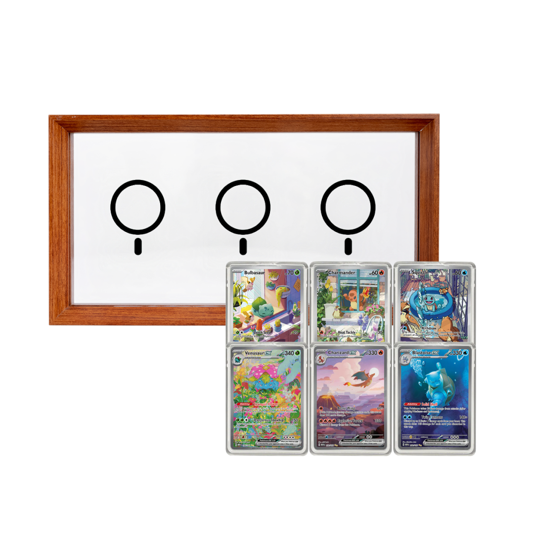 Floating Trading Card Desk Display | Trio $160 & Hex $220