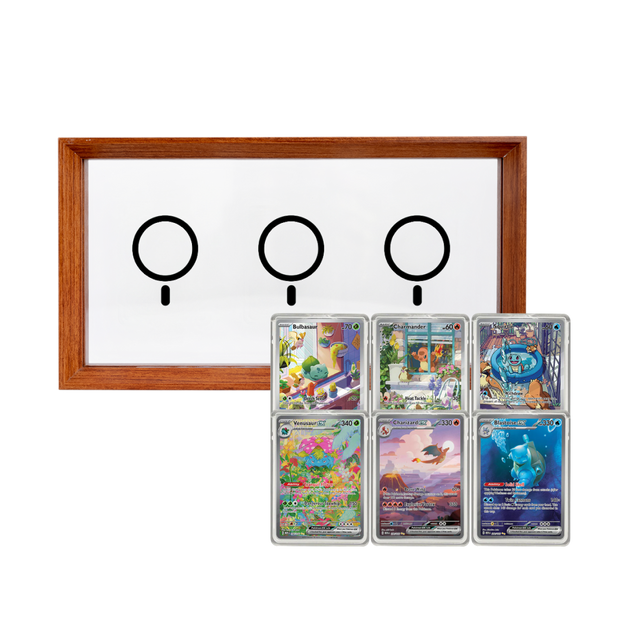 Floating Trading Card Desk Display | Trio $160 & Hex $220