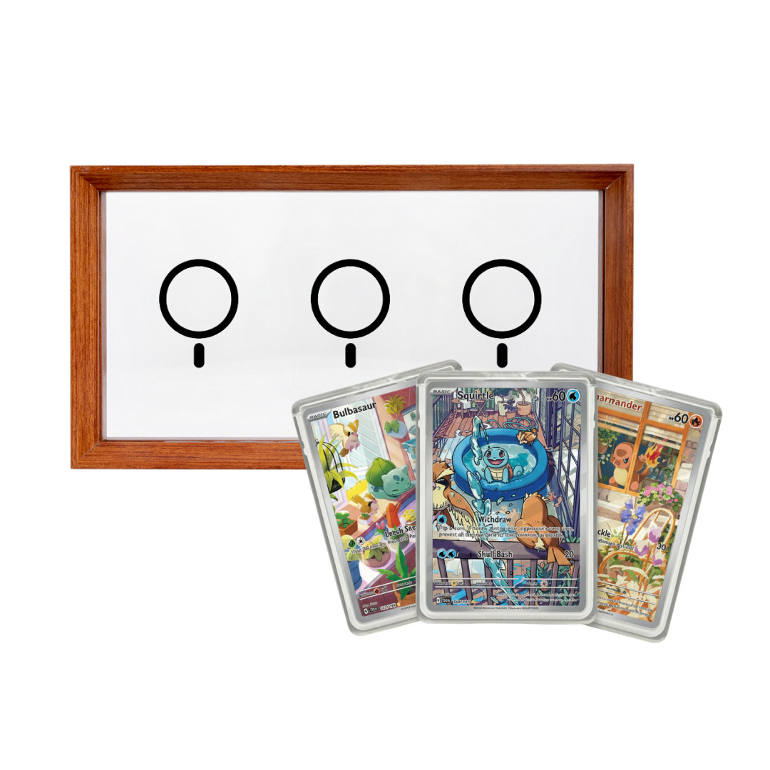 Floating Trading Card Desk Display | Trio, 3 or 6 Displays